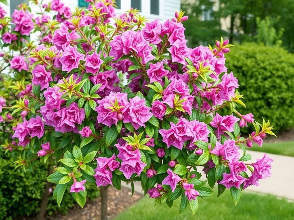Crape Myrtle (Lagerstroemia indica)
in Small Front Yards