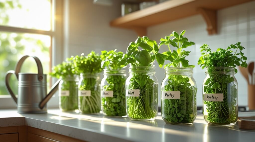 How to Start a Kitchen Herb Garden in Jars: Simple Guide for Beginners 4 How to Start a Kitchen Herb Garden in Jars
