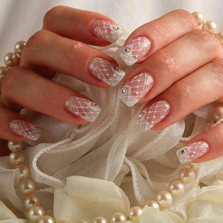 20+ Trendy February Nail Designs for Valentine's Day 2026 21 Lace Overlay