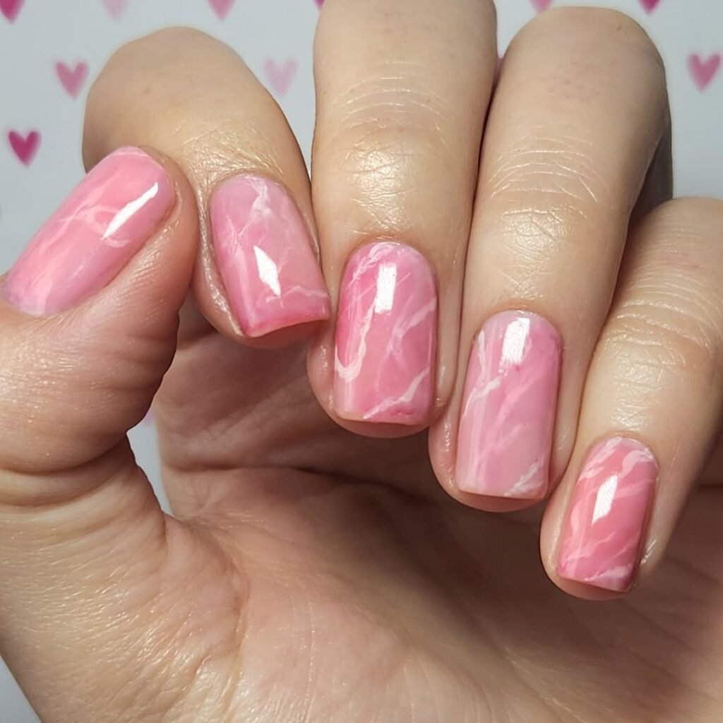 Rose Quartz Nails